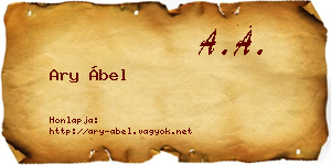 Ary Ábel névjegykártya
