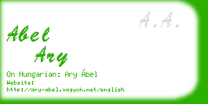 abel ary business card